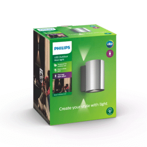 Aplique Buxus LED 2×4,5W 2700K Níquel IP44 – Philips - Imagen 3