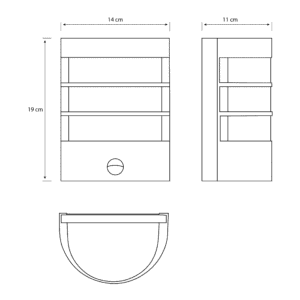 Aplique Calgary con Sensor Níquel Sin Bombilla IP44 – Philips - Imagen 3