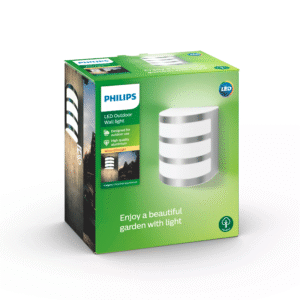 Aplique Calgary LED 1×3W 2700K Níquel IP44 – Philips - Imagen 3