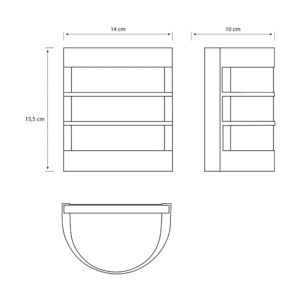 Aplique Calgary LED 1×3W 2700K Níquel IP44 – Philips - Imagen 4