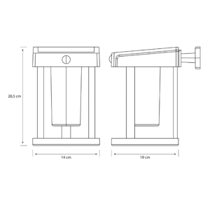 Aplique Camill R LED 1×1,4W 3000K Solar Ultra Eficiente con Sensor Negro M IP44 – Philips - Imagen 3