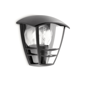 Aplique Creek Negro Sin Bombilla IP44 – Philips - Imagen 1