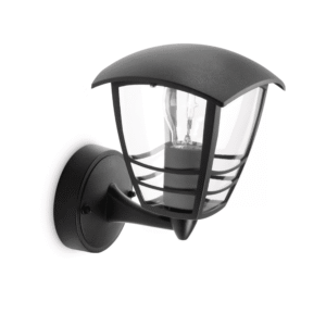 Aplique Creek Up Negro Sin Bombilla IP44 – Philips - Imagen 1