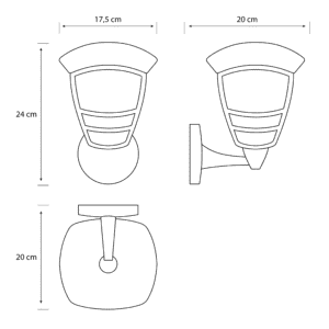 Aplique Creek Up Negro Sin Bombilla IP44 – Philips - Imagen 4