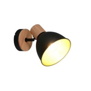 Aplique DELUME metal y madera E27 40W IP20 negro-madera - TRIO Lighting - Imagen 3