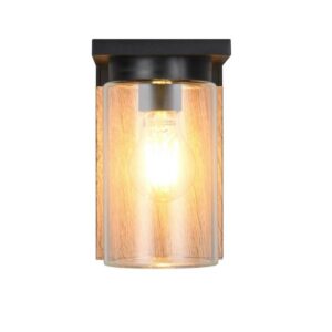 Aplique exterior ARDILA madera con sensor oscuridad E27 40W IP44 - TRIO Lighting - Imagen 1
