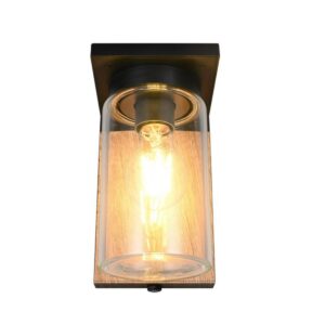 Aplique exterior ARDILA madera con sensor oscuridad E27 40W IP44 - TRIO Lighting - Imagen 4