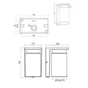 Aplique exterior ARDILA madera con sensor oscuridad E27 40W IP44 - TRIO Lighting - Imagen 5