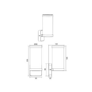 Aplique exterior BONITO negro E27 hasta 28W IP44 bombilla no incluida - TRIO Lighting - Imagen 2