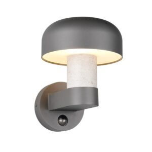 Aplique exterior FRASER con sensor imitación cemento E27 10W IP54 - TRIO Lighting - Imagen 1