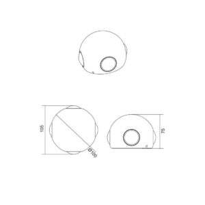 Aplique exterior LED AVISIO 2W 4 luces 250lm 3000K IP54 negro - TRIO Lighting - Imagen 5