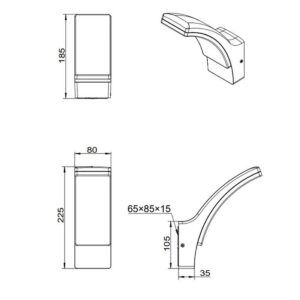 Aplique exterior LED BEJA 12.5W 1650lm 4000K IP44 antracita - TRIO Lighting - Imagen 5