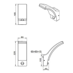 Aplique exterior LED BEJA con sensor 12.5W 1650lm 4000K IP44 antracita - TRIO Lighting - Imagen 5