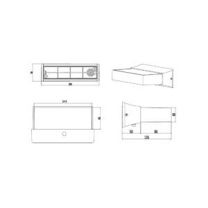 Aplique exterior LED CUANDO con sensor 11W 1400lm 3000K IP65 - TRIO Lighting - Imagen 5
