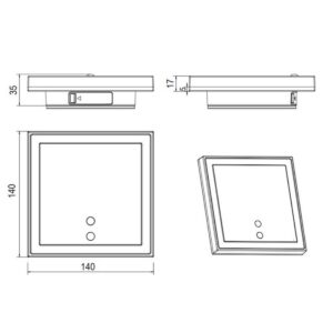 Aplique exterior LED FORTALEZA 2W 200lm 3000K IP44 recargable - TRIO Lighting - Imagen 5