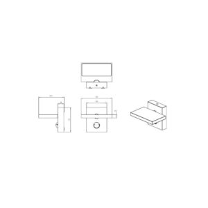 Aplique exterior LED HORTON con sensor 8W 1000lm 3000K IP54 - TRIO Lighting - Imagen 5