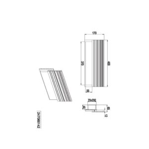 Aplique exterior LED MARIZA 40cm 10W 1100lm 3000K IP44 - TRIO Lighting - Imagen 3