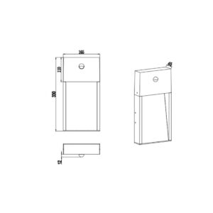 Aplique exterior LED SALMON con sensor 11W 1200lm 3000K IP44 - TRIO Lighting - Imagen 5