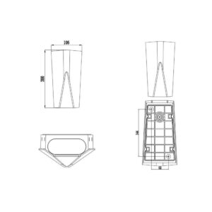 Aplique exterior LED TAY 2x4.5W 580lm luz arriba y abajo 3000K IP65 - TRIO Lighting - Imagen 3