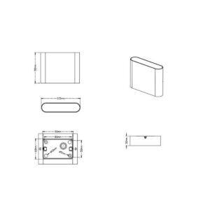 Aplique exterior LED THAMES II 11cm luz arriba y abajo 2x2.5W 3000K IP54 - TRIO Lighting - Imagen 3