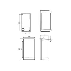 Aplique exterior PUELO rectangular blanco E27 10W - TRIO Lighting - Imagen 5