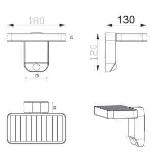 Aplique exterior solar LED ESQUEL con sensor IP44 - TRIO Lighting - Imagen 3