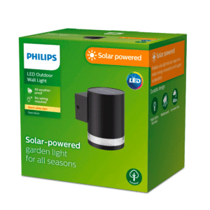 Aplique Fyce LED 1×1,5W 2700K Solar Negro IP44 – Philips - Imagen 2