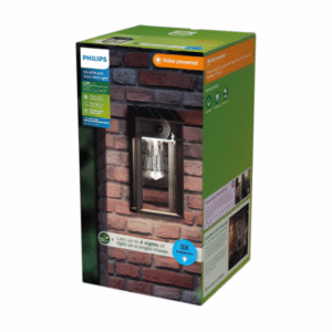 Aplique Geri C LED 1×3,2W 4000K Solar con Sensor Ultra Eficiente Negro IP44 – Philips - Imagen 3