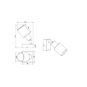 Aplique interior CADIZ tulipa ahumada E14 IP20 - TRIO Lighting - Imagen 5