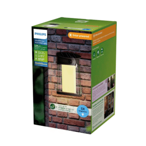 Aplique Juda LED 1×3,2W 2700K Solar con Sensor Ultra Eficiente Negro IP44 – Philips - Imagen 3