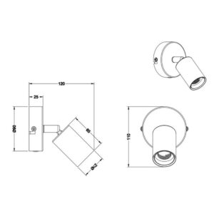 Aplique LAMEGO negro madera E27 10W IP20 - TRIO Lighting - Imagen 3