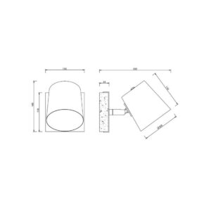 Aplique LED BELL 1 luz madera y metal orientable IP20 - TRIO Lighting - Imagen 5