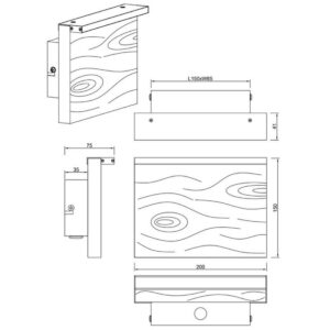 Aplique LED KALEA pequeño 20cm 7.5W 800lm 3000K IP20 - TRIO Lighting - Imagen 4