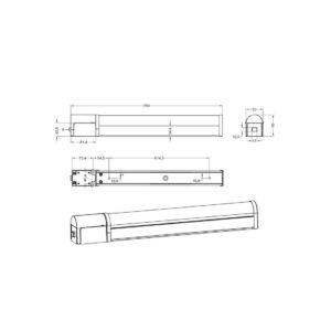 Aplique LED PIERA 80cm cromo con interruptor 16W 3000K IP44 para espejo - TRIO Lighting - Imagen 4