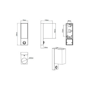 Aplique LED ROYA con sensor 1 o 2 luces IP44 - TRIO Lighting - Imagen 3