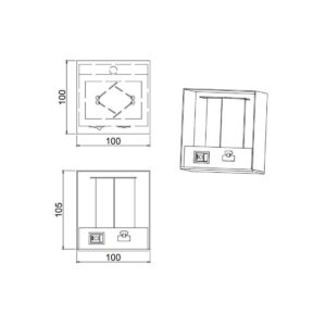 Aplique LED TALENT sin cables 5W cuadrado blanco con sensor IP44 - TRIO Lighting - Imagen 5