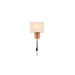 Aplique NILAM cuadrado madera y textil 2 luces LED 3.1W 3000K IP20 - TRIO Lighting - Imagen 3