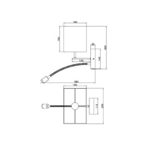 Aplique NILAM cuadrado madera y textil 2 luces LED 3.1W 3000K IP20 - TRIO Lighting - Imagen 5