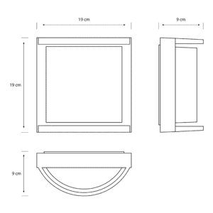 Aplique Samondra LED 1×3,8W 2700K Ultra Eficiente Antracita IP44 – Philips - Imagen 4