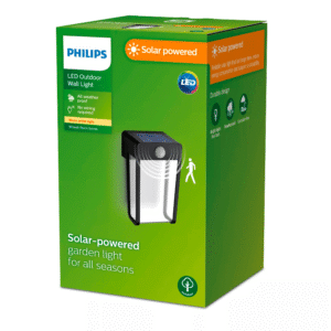 Aplique Shroud CL LED 1×2,3W 2700K Solar Negro IP44 – Philips - Imagen 2