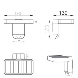 Aplique solar LED FOMOSA con sensor IP44 - TRIO Lighting - Imagen 4