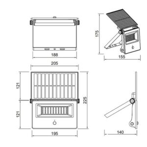 Aplique solar LED MOURA 12W 1100lm regulable IP54 - TRIO Lighting - Imagen 6