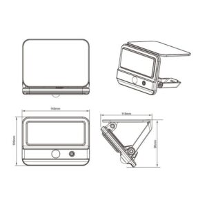 Aplique solar LED VIAMAO 4W 400lm 4000K IP44 recargable - TRIO Lighting - Imagen 4