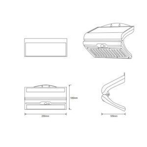 Aplique solar MACAPA 5W 390lm 4000K IP44 con sensor - TRIO Lighting - Imagen 6