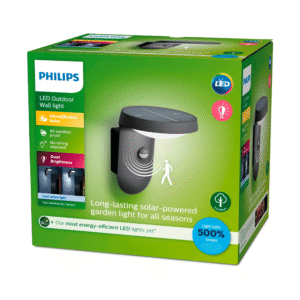 Aplique Tyla LED 1×1,2W 4000K Solar con Sensor Antracita IP44 – Philips - Imagen 3