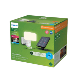 Aplique Tylus LED 1×6W 3000K Solar con Sensor Ultra Eficiente Blanco IP44 – Philips - Imagen 3