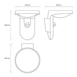 Aplique Tyla LED 1×1,2W 4000K Solar con Sensor Antracita IP44 – Philips - Imagen 4