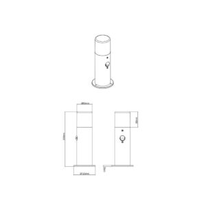 Baliza HOOSIC 12cm con sensor E27 28W IP44 - TRIO Lighting - Imagen 3