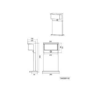 Baliza LED NESTOS 45cm 13W 1300lm 3000K IP54 con sensor - TRIO Lighting - Imagen 4