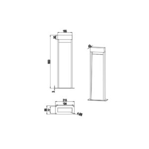 Baliza LED SALMON 60cm 11W 1200lm 3000K IP44 efecto madera - TRIO Lighting - Imagen 5